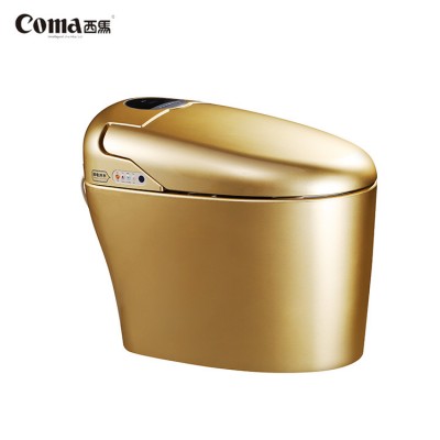 Factory manufacture various gold tankless intelligent automatic flush new smart toilet